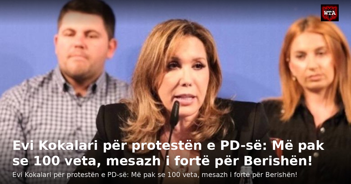 Evi Kokalari për protestën e PD-së: Më pak se 100 veta, mesazh i fortë për Berishën!