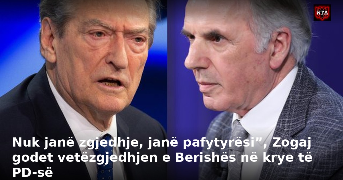Nuk janë zgjedhje, janë pafytyrësi”, Zogaj godet vetëzgjedhjen e Berishës në krye të PD-së