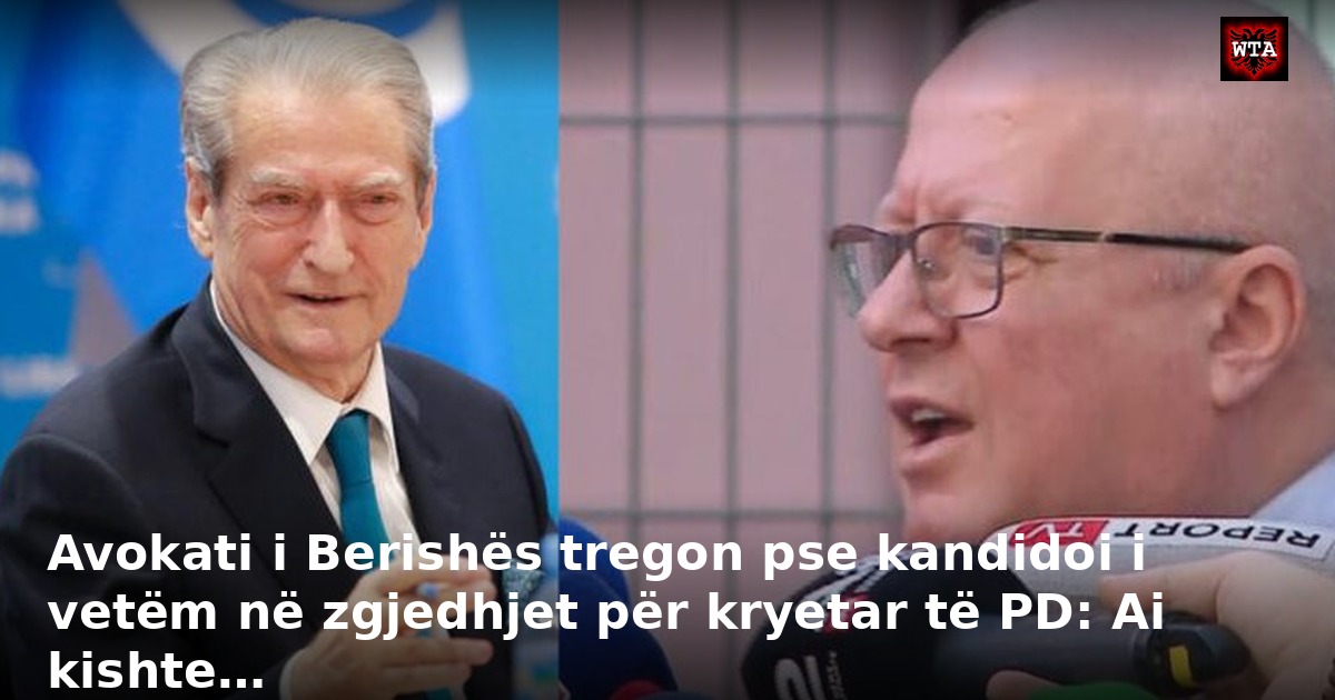 Avokati i Berishës tregon pse kandidoi i vetëm në zgjedhjet për kryetar të PD: Ai kishte…