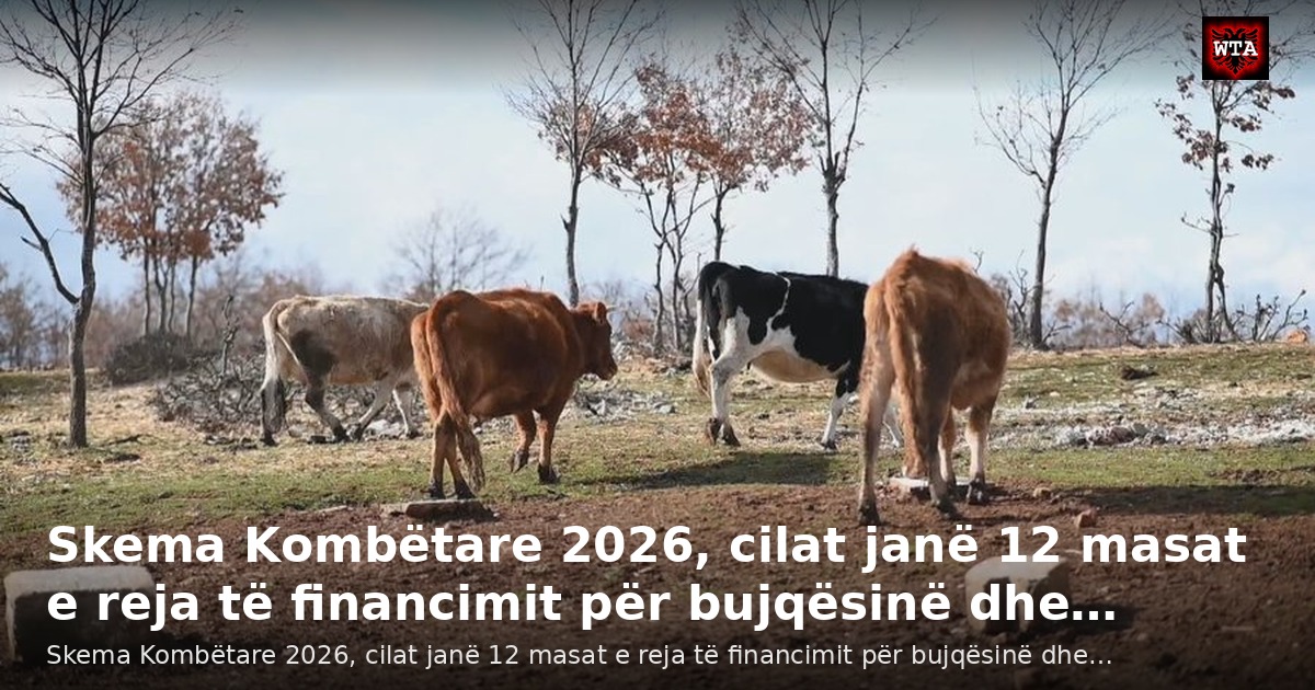 Skema Kombëtare 2026, cilat janë 12 masat e reja të financimit për bujqësinë dhe…