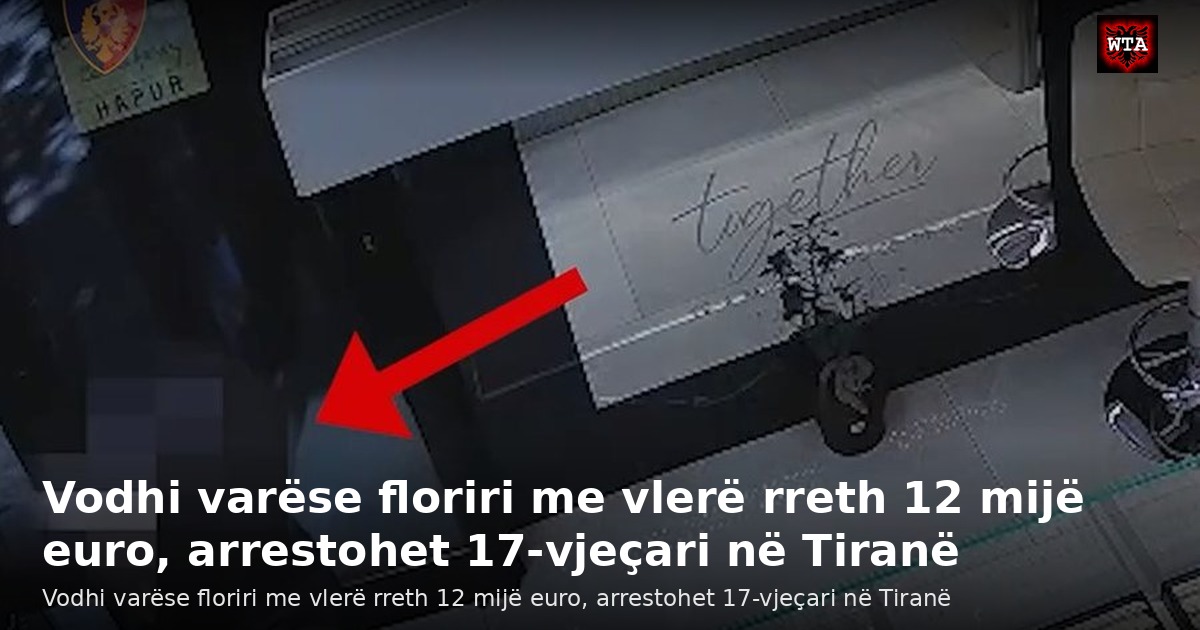 Vodhi varëse floriri me vlerë rreth 12 mijë euro, arrestohet 17-vjeçari në Tiranë