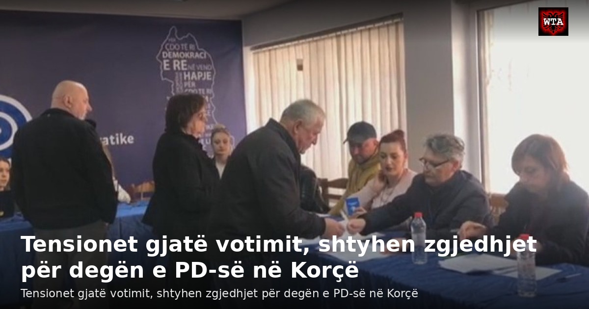 Tensionet gjatë votimit, shtyhen zgjedhjet për degën e PD-së në Korçë