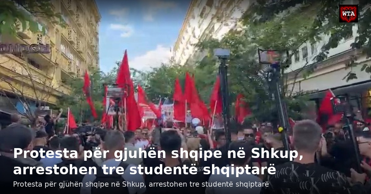 Protesta për gjuhën shqipe në Shkup, arrestohen tre studentë shqiptarë