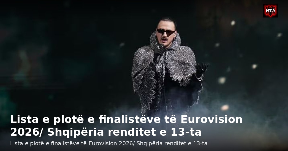 Lista e plotë e finalistëve të Eurovision 2026/ Shqipëria renditet e 13-ta