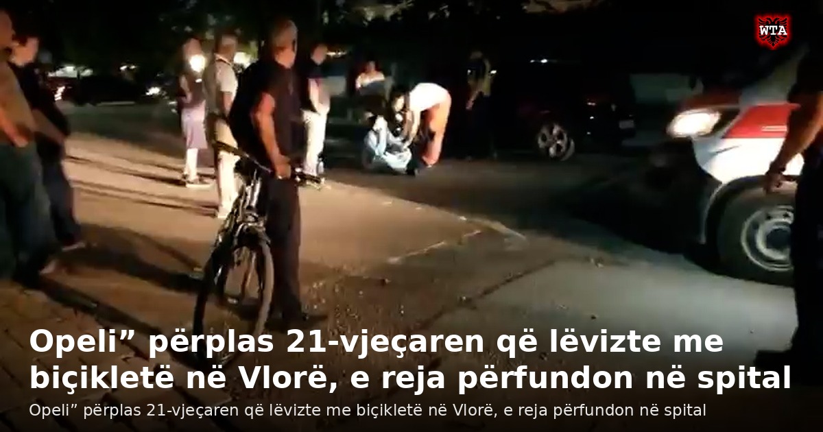 Opeli” përplas 21-vjeçaren që lëvizte me biçikletë në Vlorë, e reja përfundon në spital