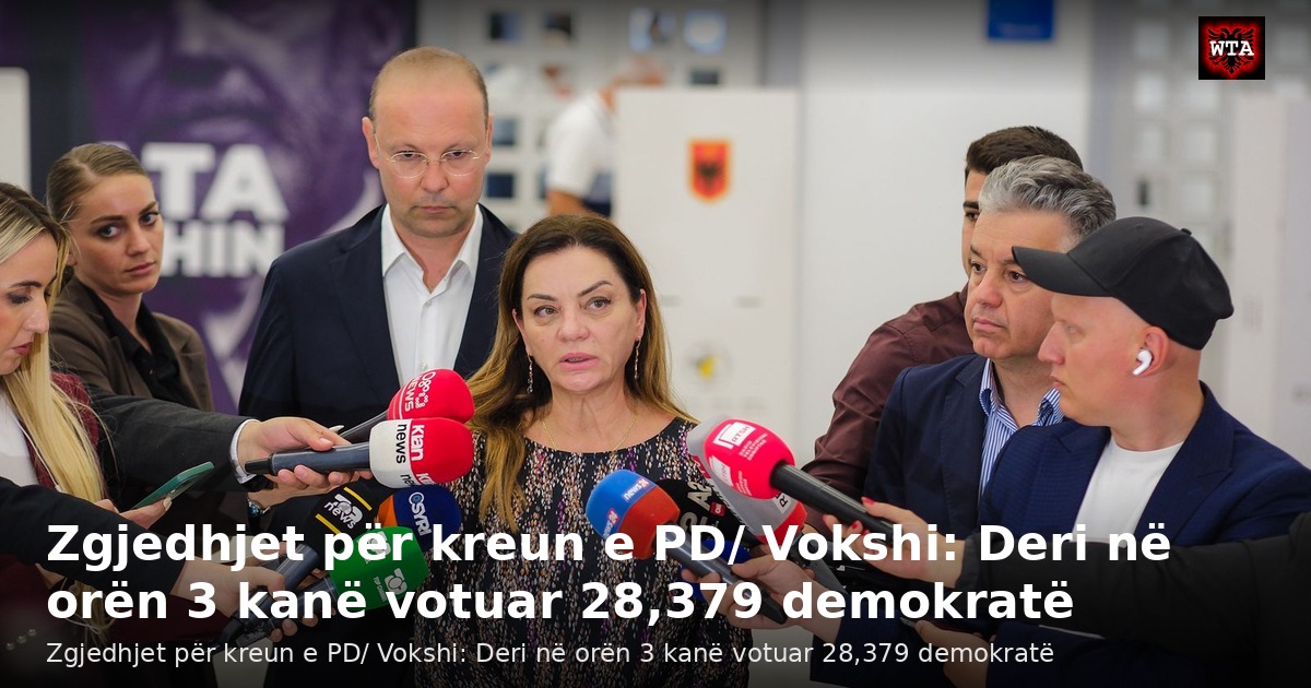 Zgjedhjet për kreun e PD/ Vokshi: Deri në orën 3 kanë votuar 28,379 demokratë