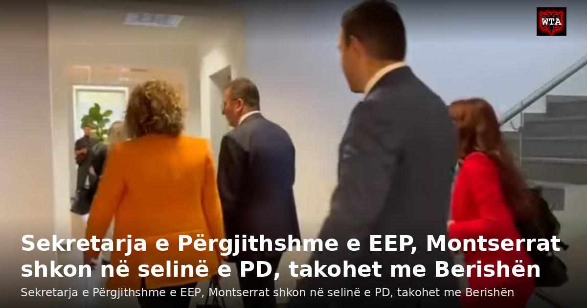 Sekretarja e Përgjithshme e EEP, Montserrat shkon në selinë e PD, takohet me Berishën
