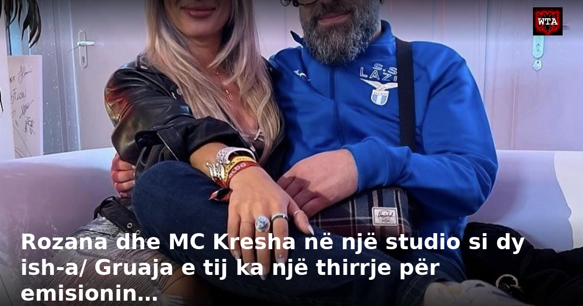 Rozana dhe MC Kresha në një studio si dy ish-a/ Gruaja e tij ka një thirrje për emisionin…