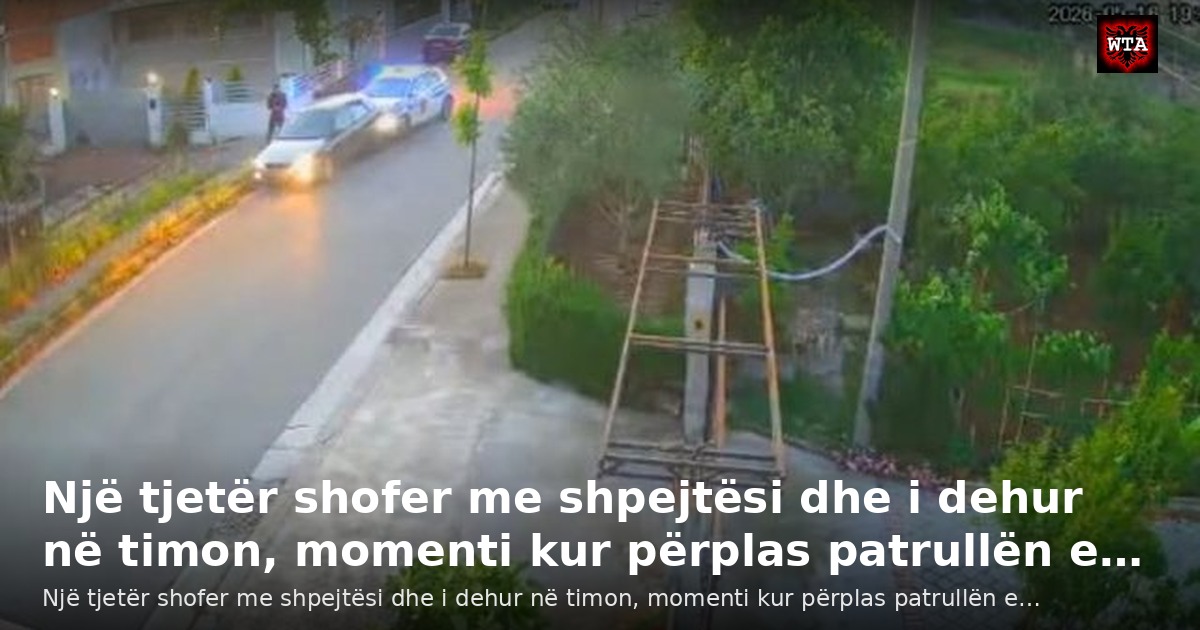 Një tjetër shofer me shpejtësi dhe i dehur në timon, momenti kur përplas patrullën e…