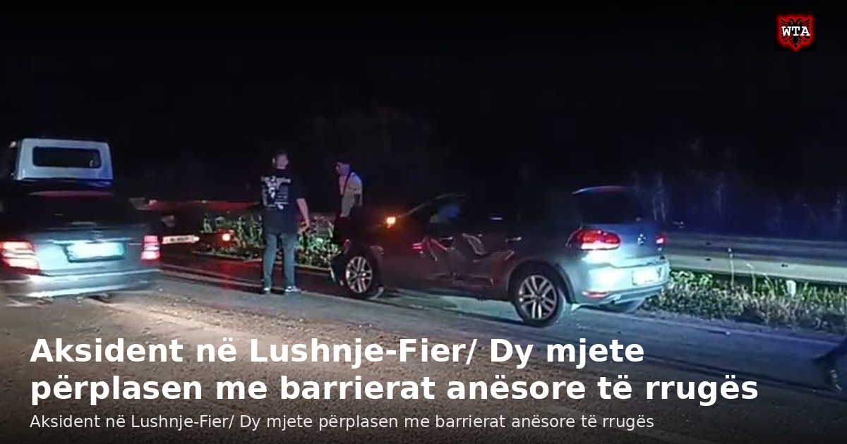 Aksident në Lushnje-Fier/ Dy mjete përplasen me barrierat anësore të rrugës
