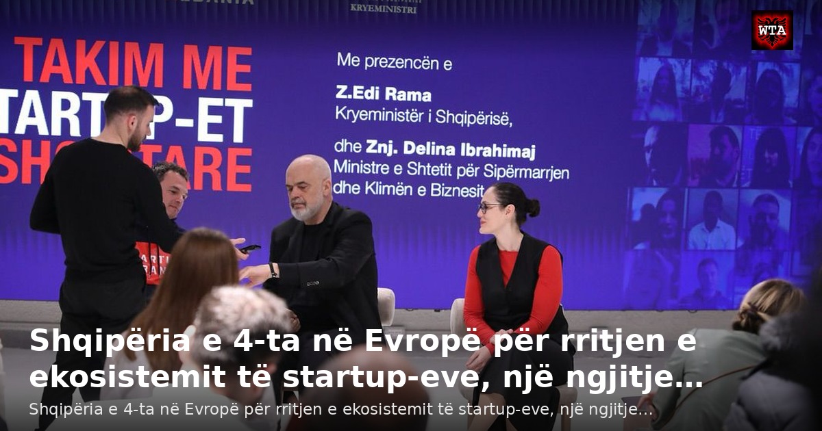 Shqipëria e 4-ta në Evropë për rritjen e ekosistemit të startup-eve, një ngjitje…