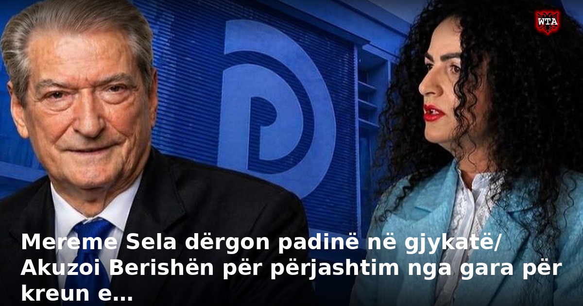 Mereme Sela dërgon padinë në gjykatë/ Akuzoi Berishën për përjashtim nga gara për kreun e…