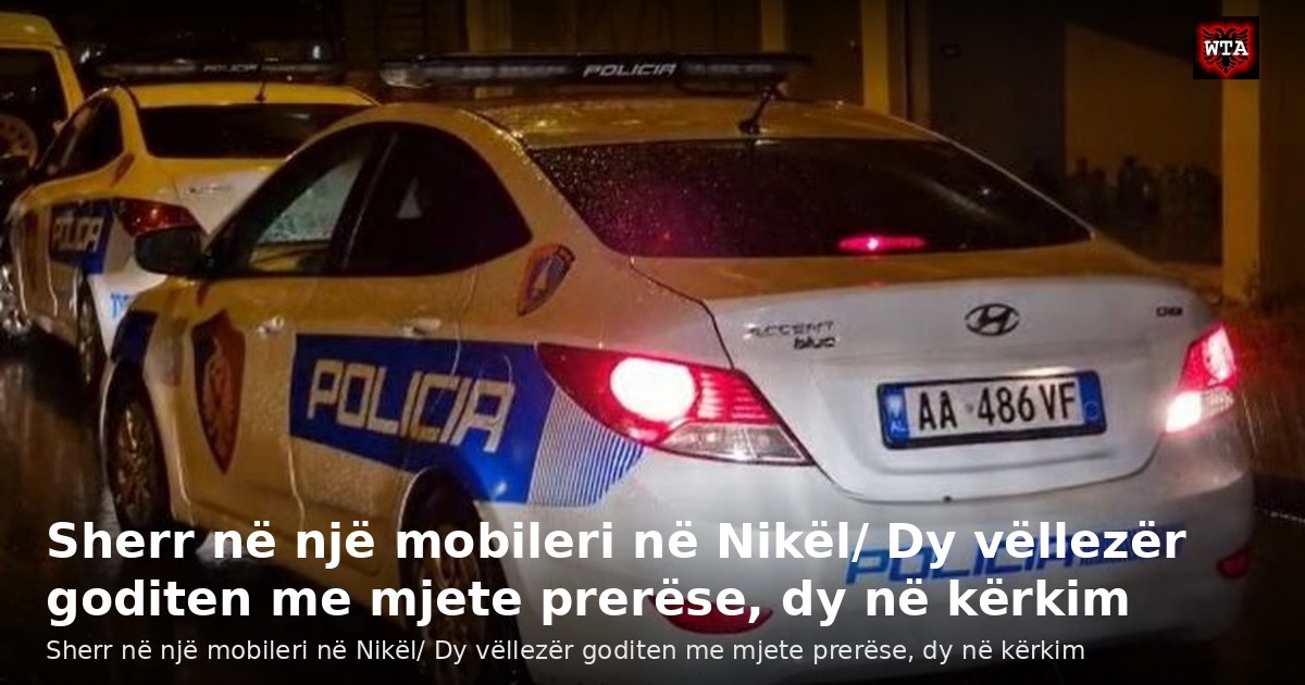 Sherr në një mobileri në Nikël/ Dy vëllezër goditen me mjete prerëse, dy në kërkim