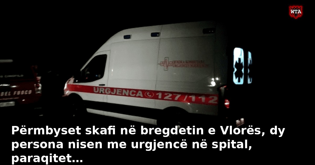 Përmbyset skafi në bregdetin e Vlorës, dy persona nisen me urgjencë në spital, paraqitet…