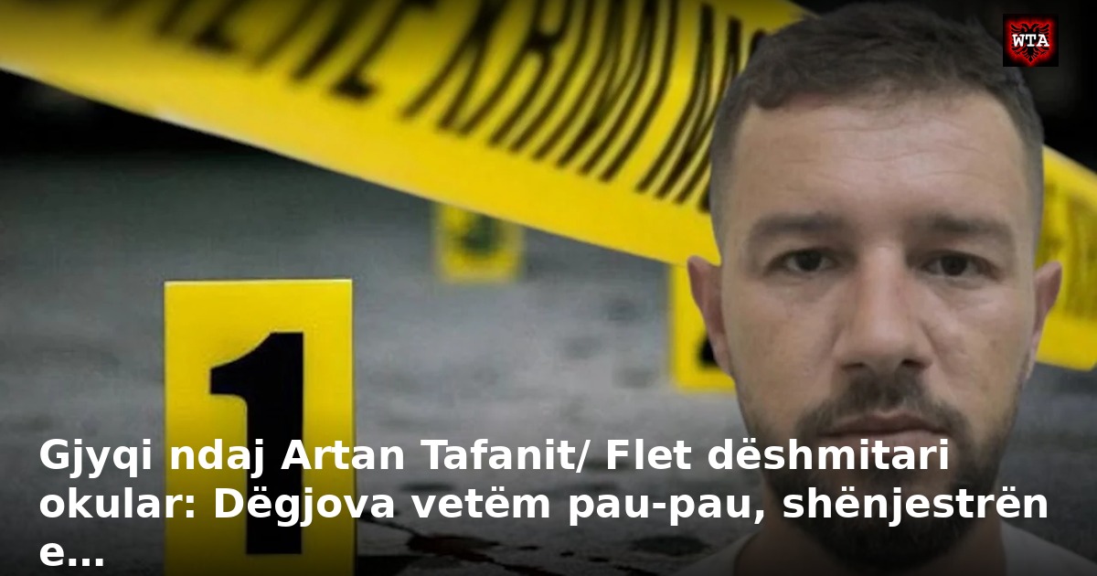 Gjyqi ndaj Artan Tafanit/ Flet dëshmitari okular: Dëgjova vetëm pau-pau, shënjestrën e…