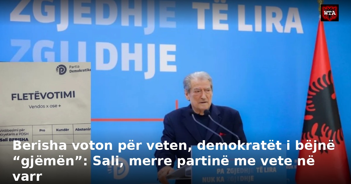 Berisha voton për veten, demokratët i bëjnë “gjëmën”: Sali, merre partinë me vete në varr