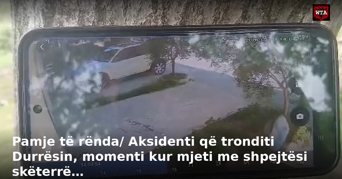 Pamje të rënda/ Aksidenti që tronditi Durrësin, momenti kur mjeti me shpejtësi skëterrë…