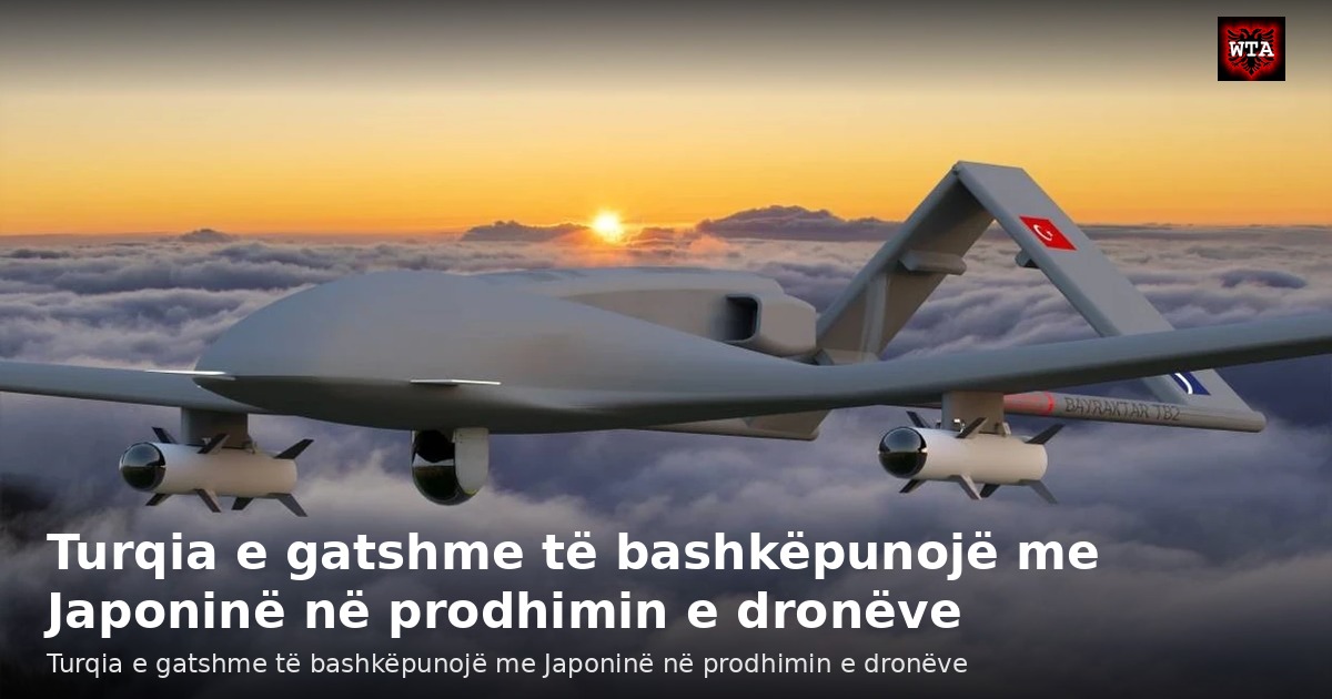 Turqia e gatshme të bashkëpunojë me Japoninë në prodhimin e dronëve