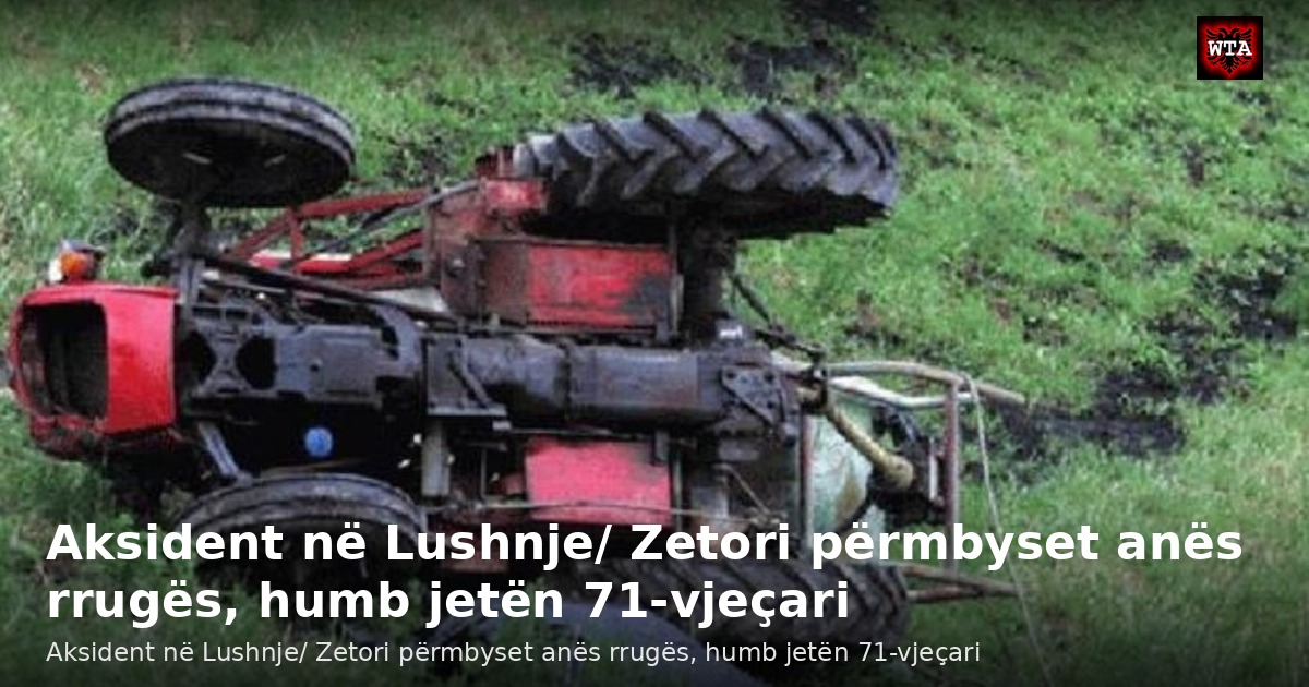 Aksident në Lushnje/ Zetori përmbyset anës rrugës, humb jetën 71-vjeçari