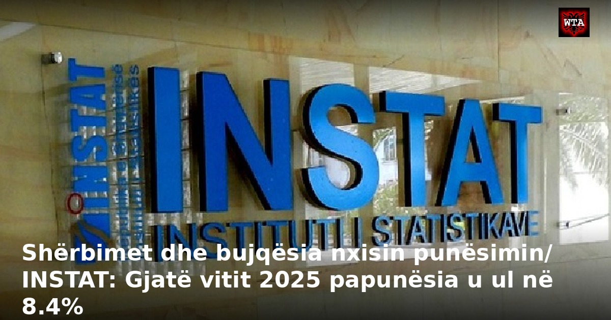Shërbimet dhe bujqësia nxisin punësimin/ INSTAT: Gjatë vitit 2025 papunësia u ul në 8.4%