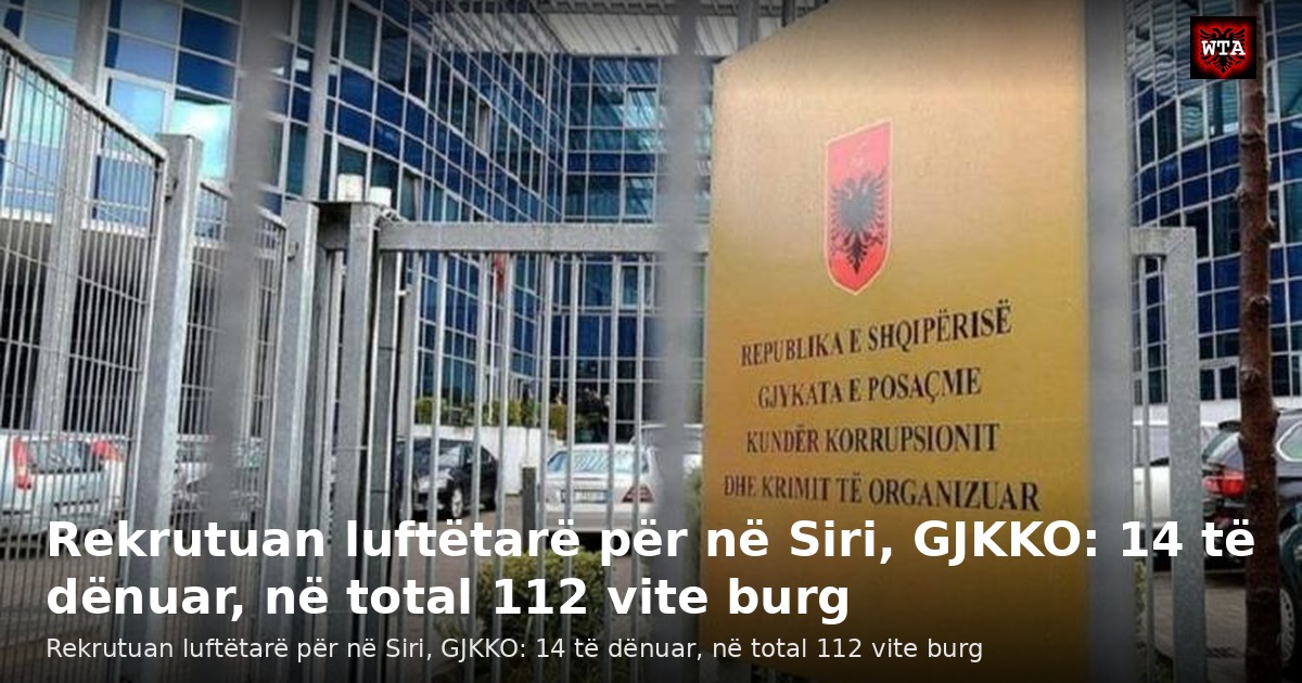 Rekrutuan luftëtarë për në Siri, GJKKO: 14 të dënuar, në total 112 vite burg