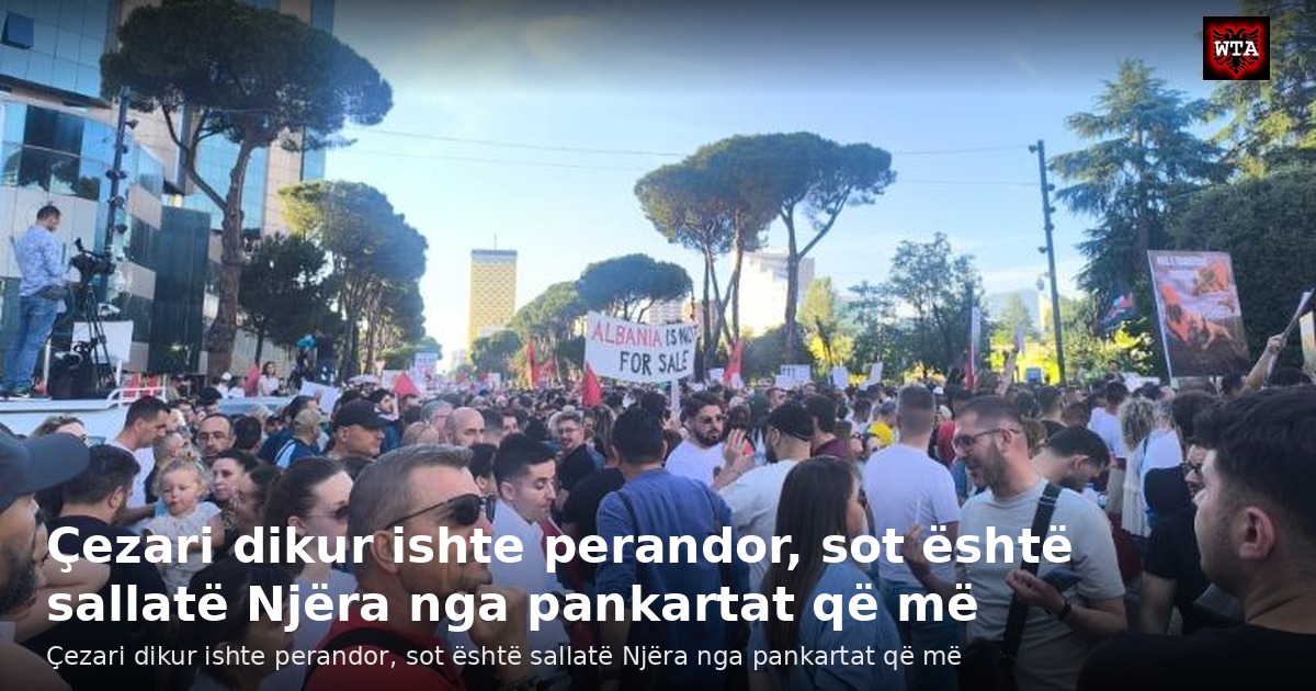 Çezari dikur ishte perandor, sot është sallatë Njëra nga pankartat që më