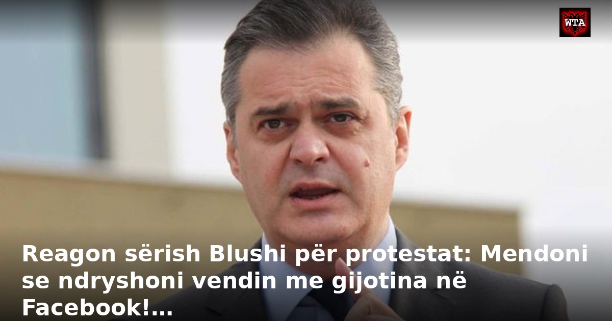 Reagon sërish Blushi për protestat: Mendoni se ndryshoni vendin me gijotina në Facebook!…