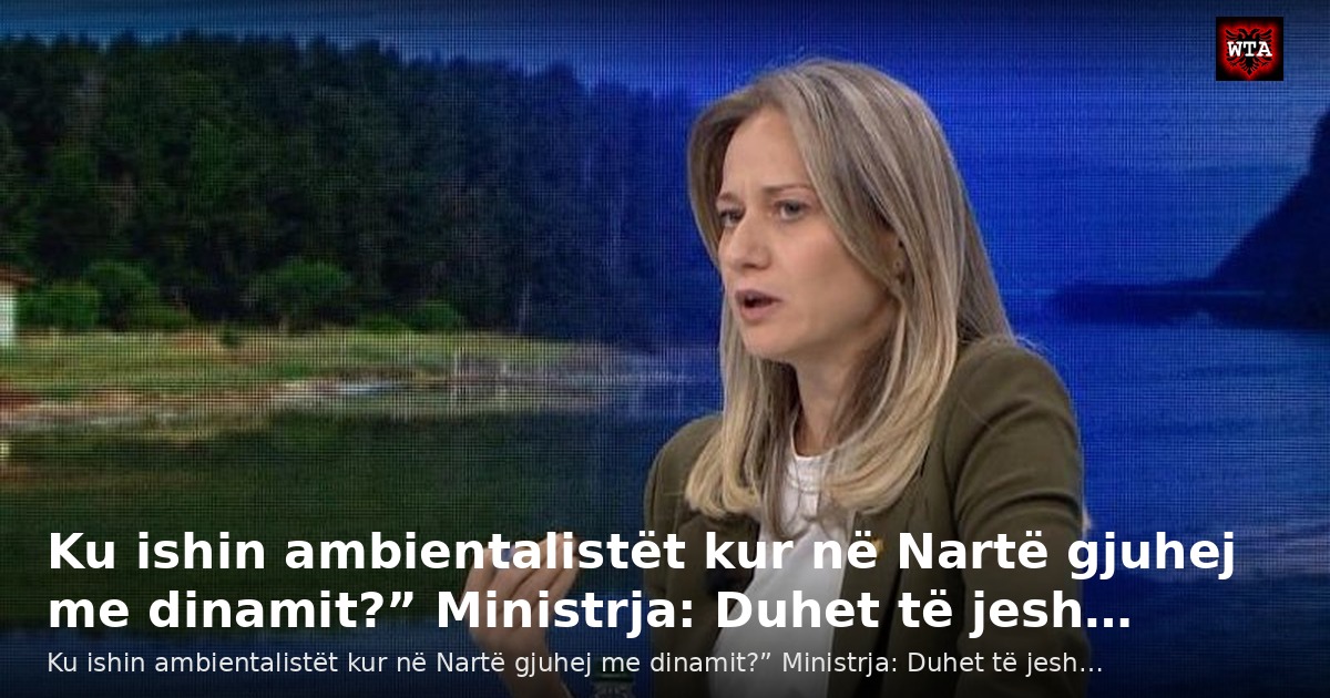 Ku ishin ambientalistët kur në Nartë gjuhej me dinamit?” Ministrja: Duhet të jesh…