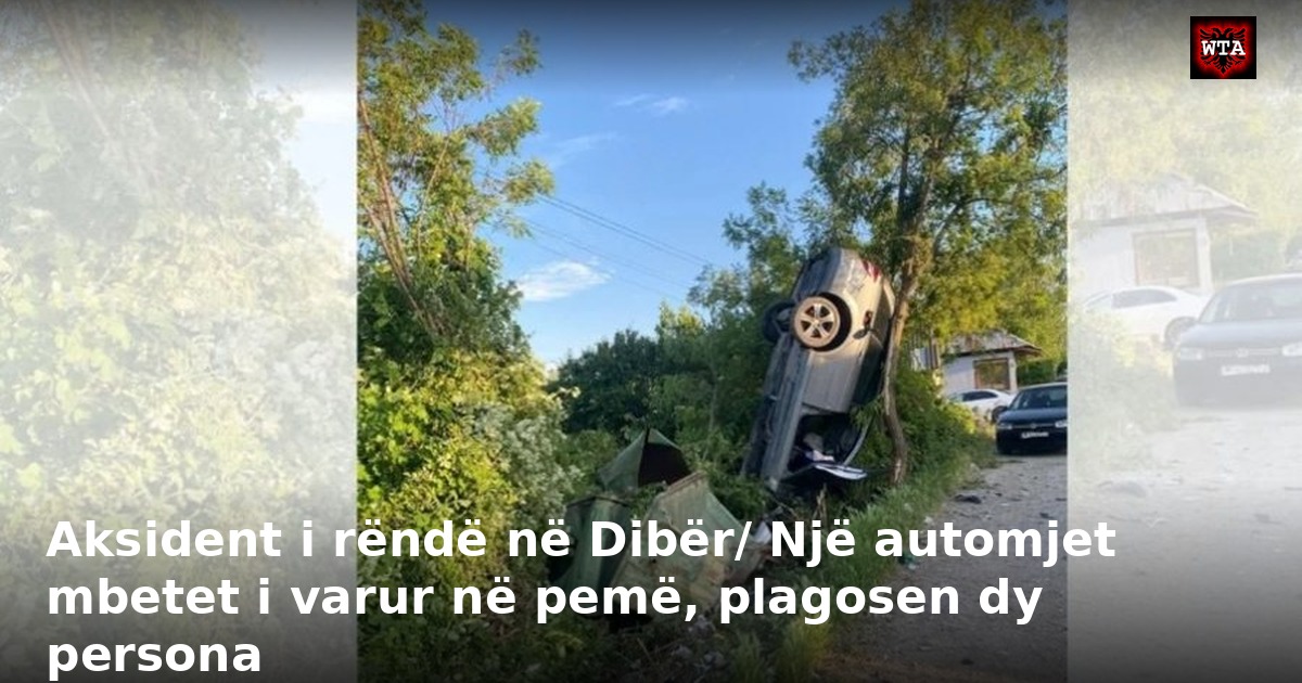 Aksident i rëndë në Dibër/ Një automjet mbetet i varur në pemë, plagosen dy persona