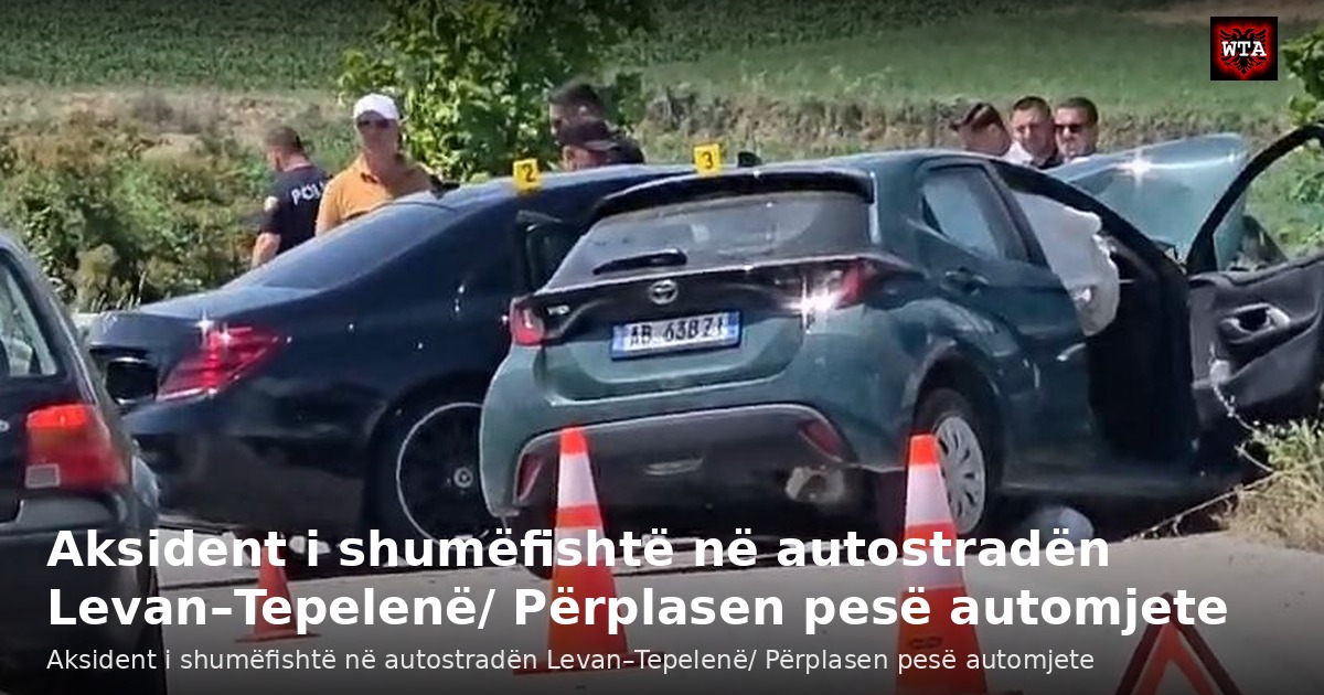 Aksident i shumëfishtë në autostradën Levan–Tepelenë/ Përplasen pesë automjete