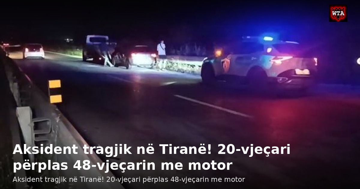 Aksident tragjik në Tiranë! 20-vjeçari përplas 48-vjeçarin me motor