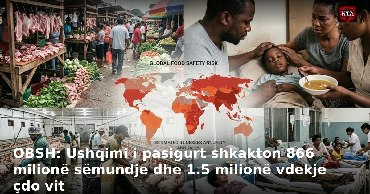 OBSH: Ushqimi i pasigurt shkakton 866 milionë sëmundje dhe 1.5 milionë vdekje çdo vit