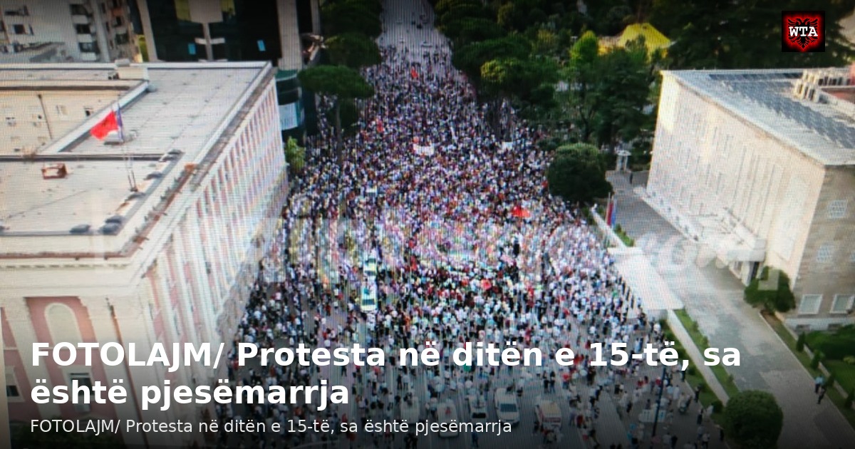 FOTOLAJM/ Protesta në ditën e 15-të, sa është pjesëmarrja