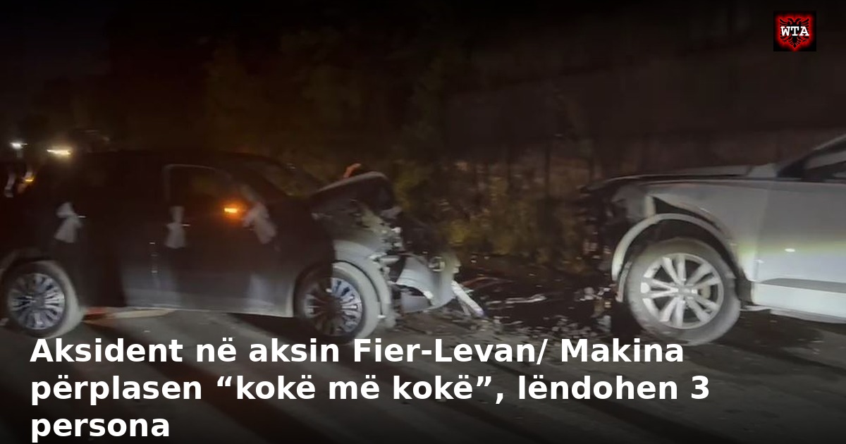 Aksident në aksin Fier-Levan/ Makina përplasen “kokë më kokë”, lëndohen 3 persona
