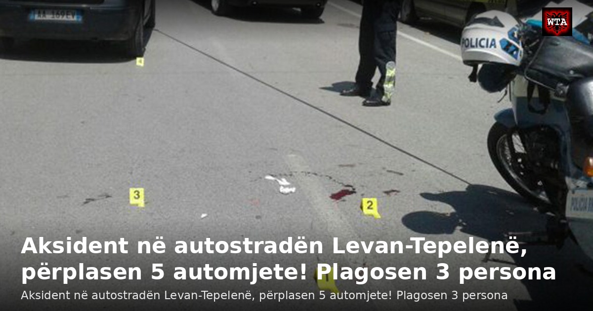 Aksident në autostradën Levan-Tepelenë, përplasen 5 automjete! Plagosen 3 persona