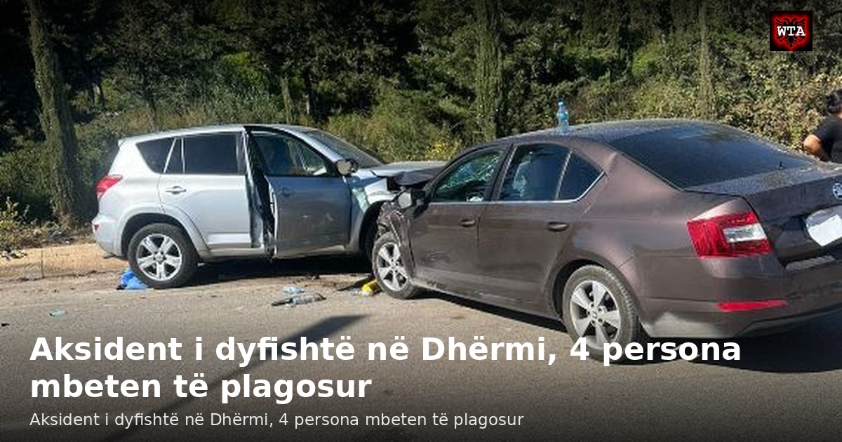 Aksident i dyfishtë në Dhërmi, 4 persona mbeten të plagosur
