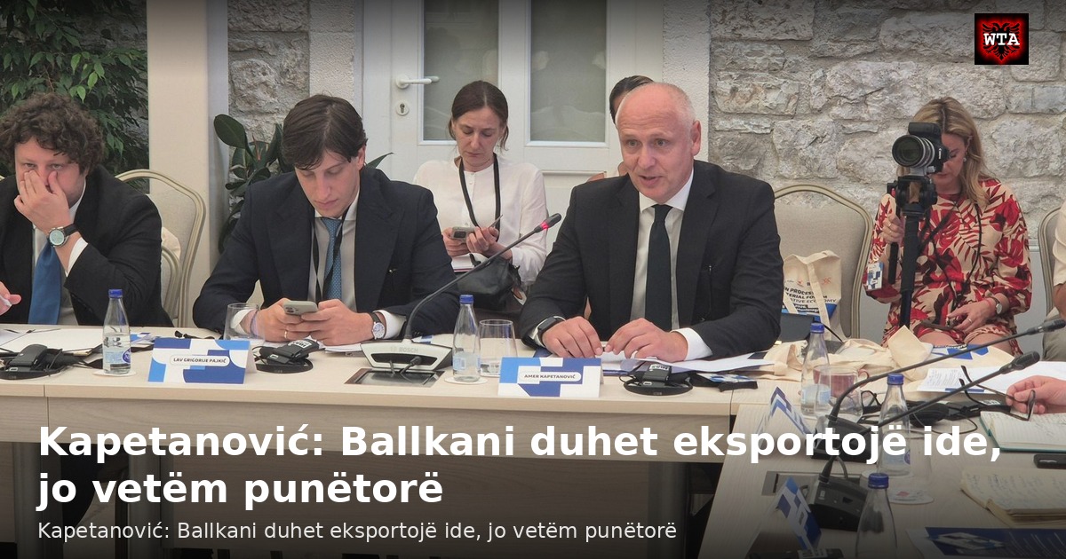Kapetanović: Ballkani duhet eksportojë ide, jo vetëm punëtorë
