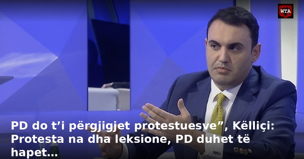 PD do t’i përgjigjet protestuesve”, Këlliçi: Protesta na dha leksione, PD duhet të hapet…