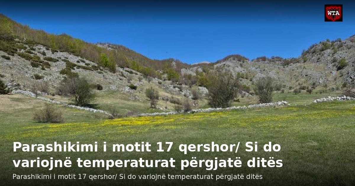 Parashikimi i motit 17 qershor/ Si do variojnë temperaturat përgjatë ditës
