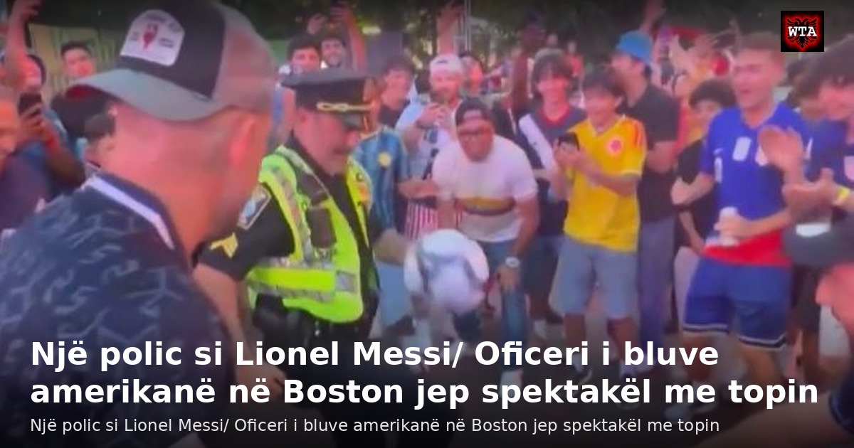 Një polic si Lionel Messi/ Oficeri i bluve amerikanë në Boston jep spektakël me topin