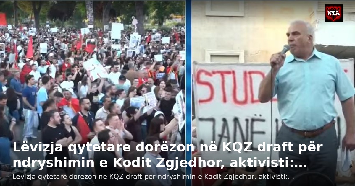 Lëvizja qytetare dorëzon në KQZ draft për ndryshimin e Kodit Zgjedhor, aktivisti:…