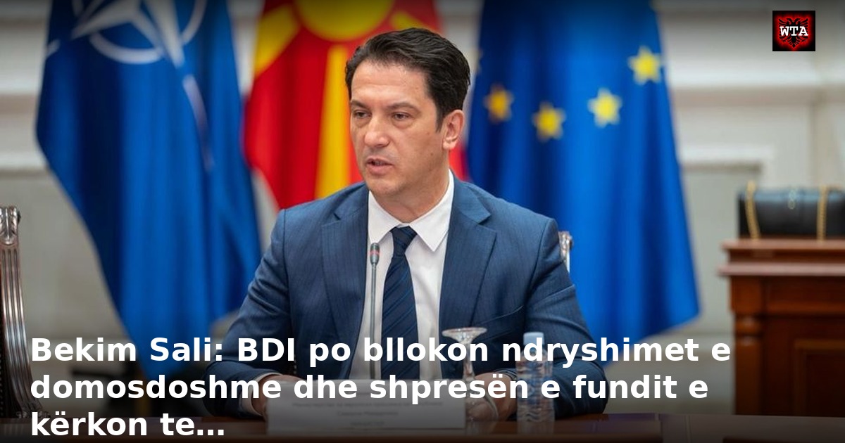 Bekim Sali: BDI po bllokon ndryshimet e domosdoshme dhe shpresën e fundit e kërkon te…