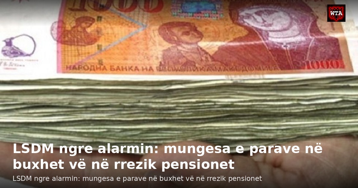 LSDM ngre alarmin: mungesa e parave në buxhet vë në rrezik pensionet