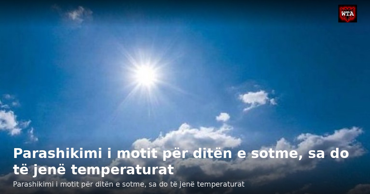 Parashikimi i motit për ditën e sotme, sa do të jenë temperaturat