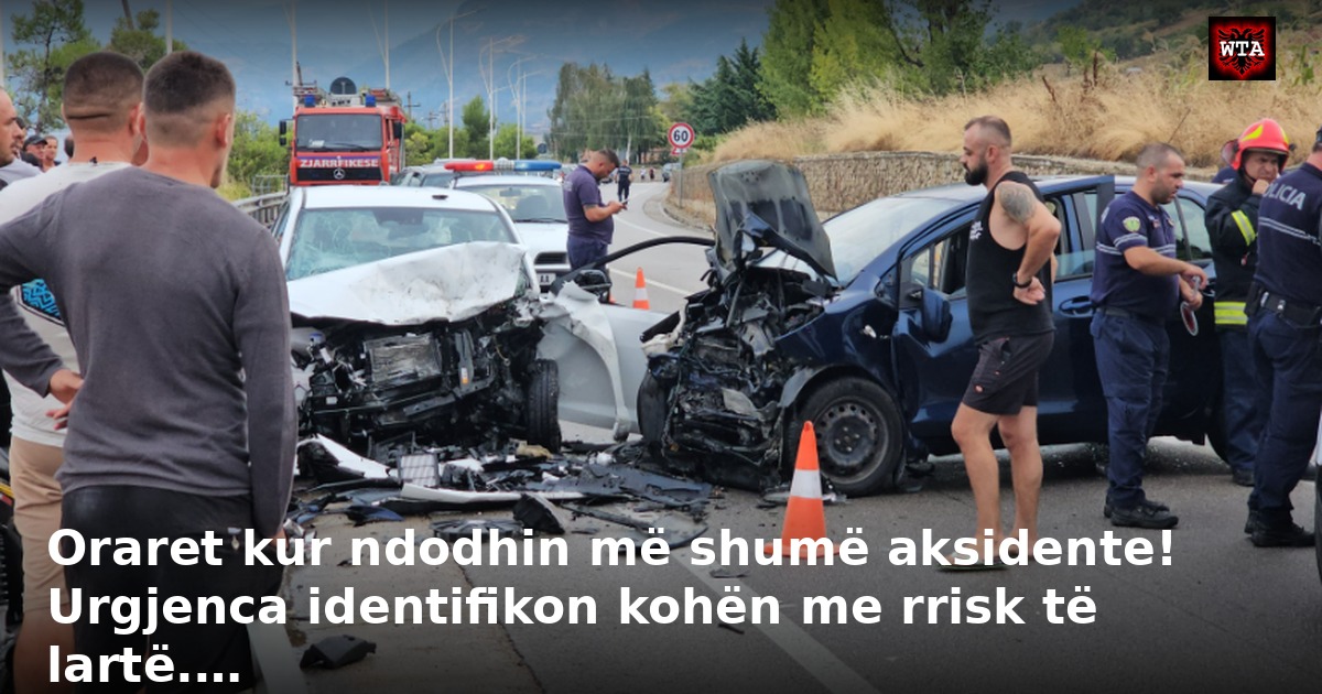 Oraret kur ndodhin më shumë aksidente! Urgjenca identifikon kohën me rrisk të lartë.…