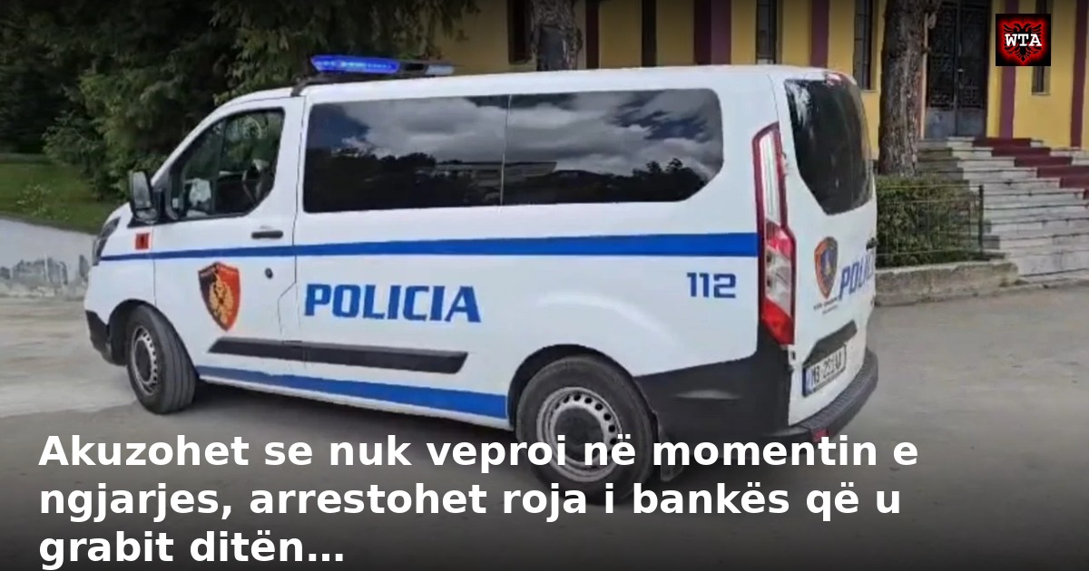 Akuzohet se nuk veproi në momentin e ngjarjes, arrestohet roja i bankës që u grabit ditën…