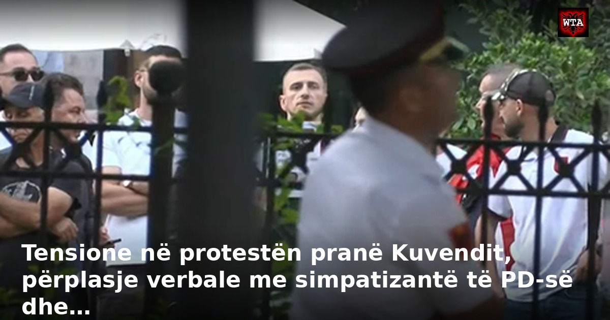 Tensione në protestën pranë Kuvendit, përplasje verbale me simpatizantë të PD-së dhe…