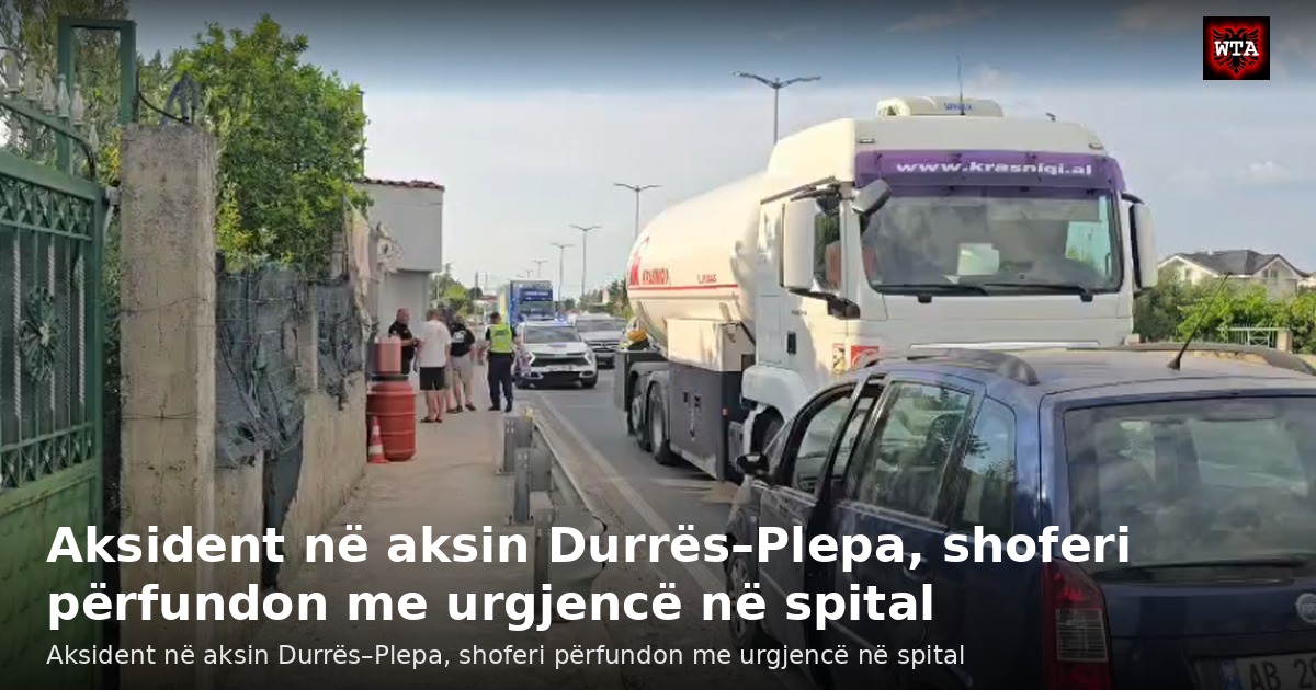 Aksident në aksin Durrës–Plepa, shoferi përfundon me urgjencë në spital