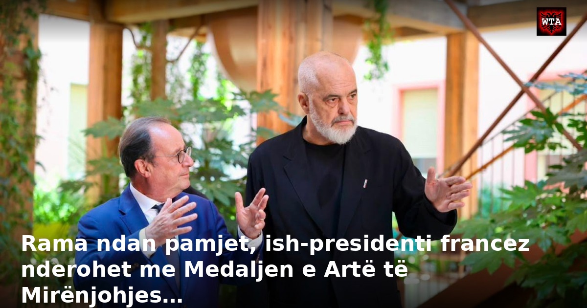 Rama ndan pamjet, ish-presidenti francez nderohet me Medaljen e Artë të Mirënjohjes…