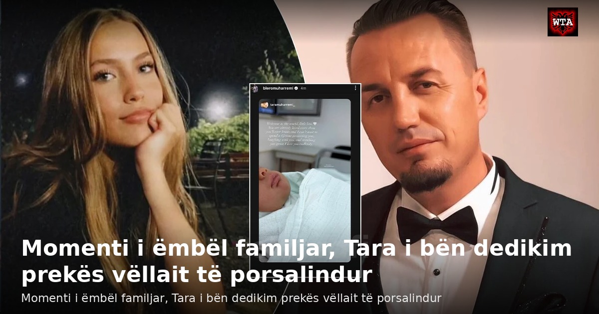 Momenti i ëmbël familjar, Tara i bën dedikim prekës vëllait të porsalindur